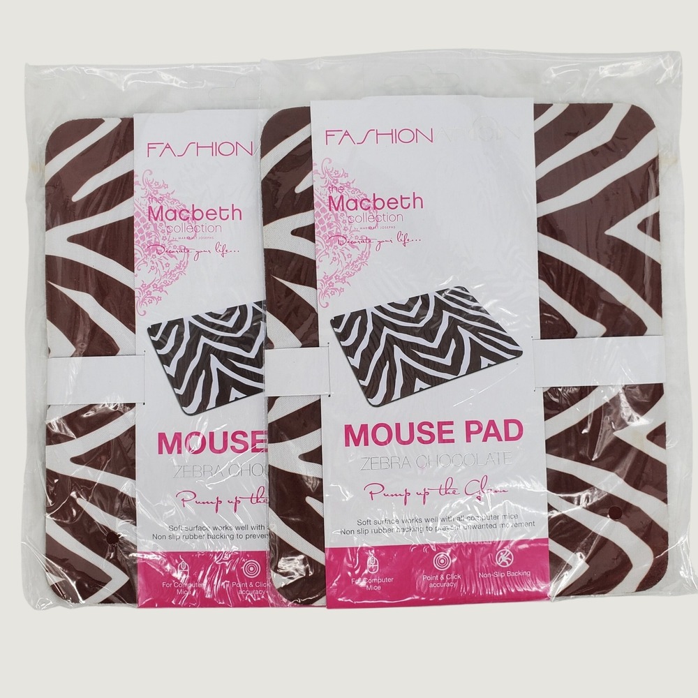 Fashionation Macbeth Collection Zebra Chocolate Mouse Pad 2 Pk Margaret Josephs